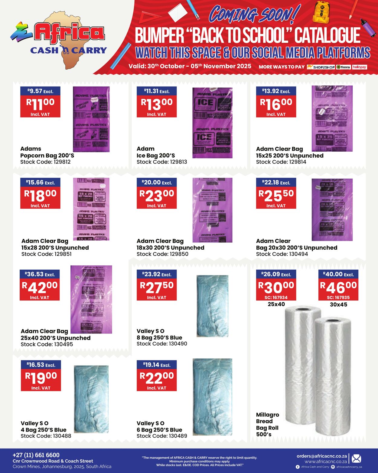 Special Africa Cash&Carry 30.10.2025 - 05.11.2025