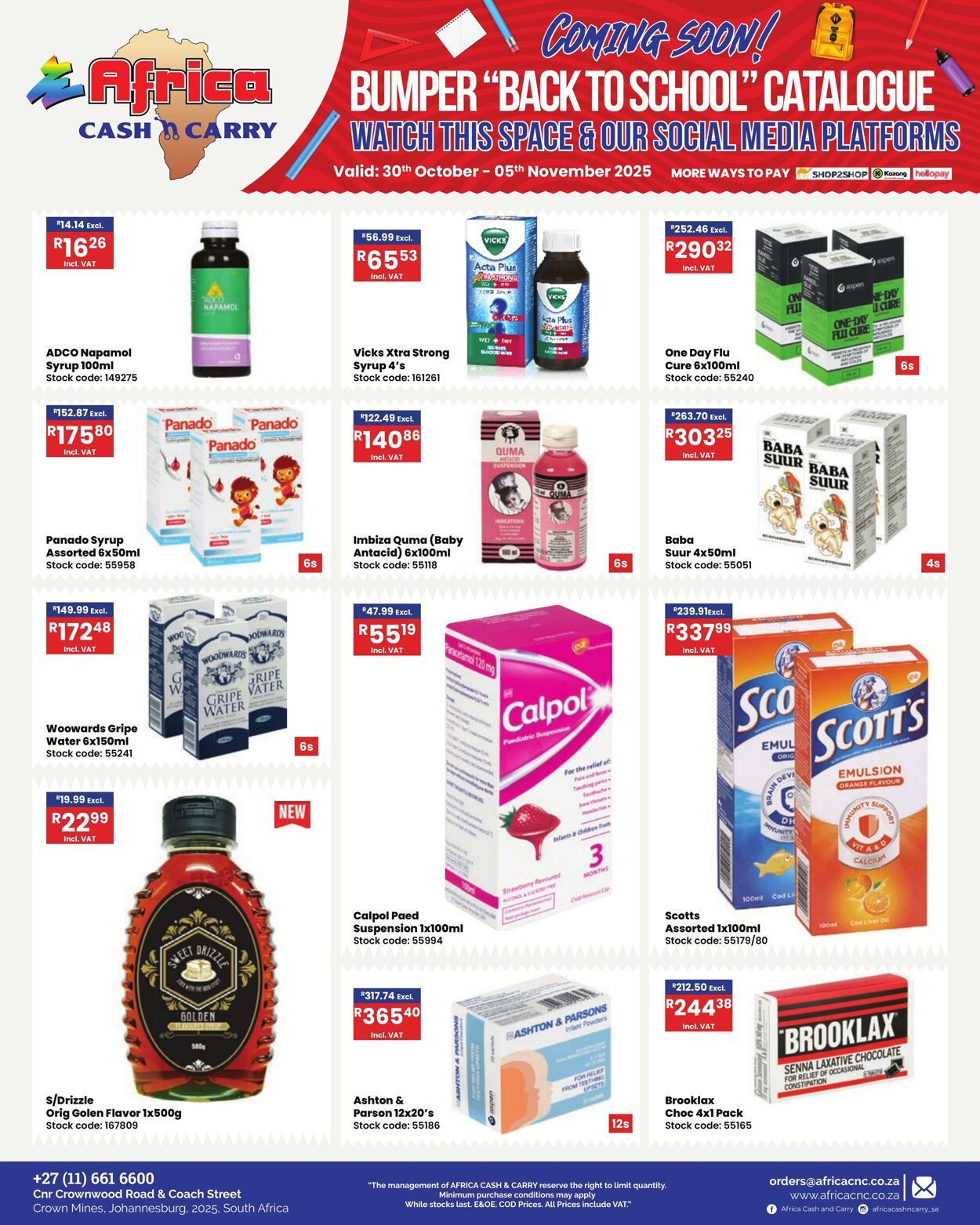 Special Africa Cash&Carry 30.10.2025 - 05.11.2025