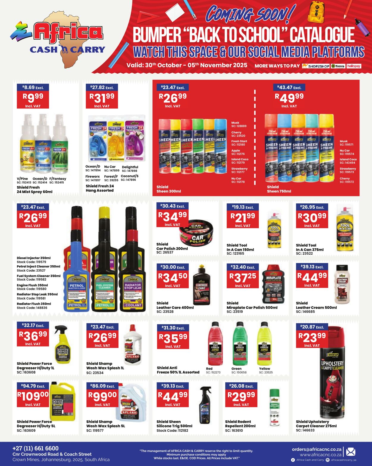 Special Africa Cash&Carry 30.10.2025 - 05.11.2025