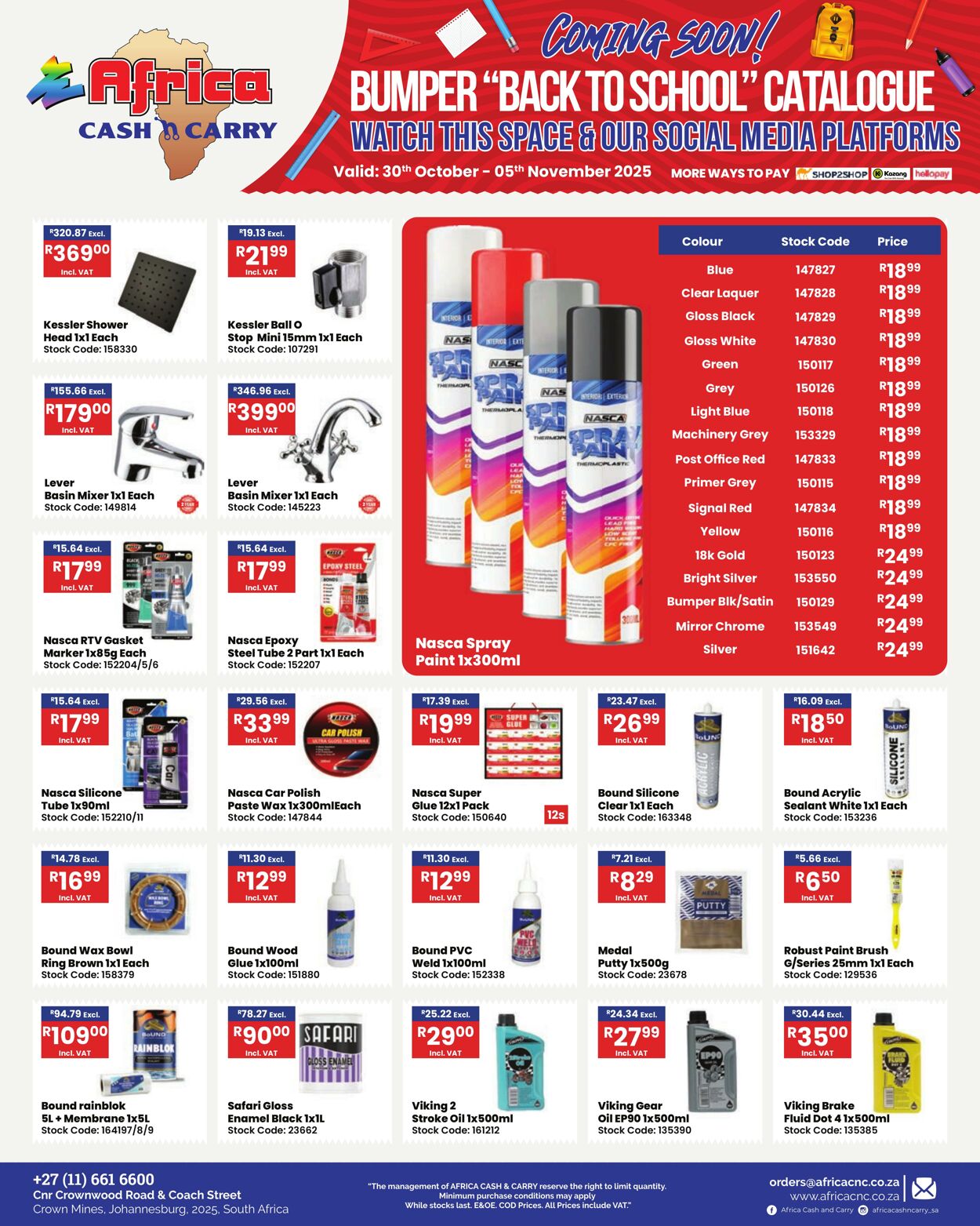 Special Africa Cash&Carry 30.10.2025 - 05.11.2025
