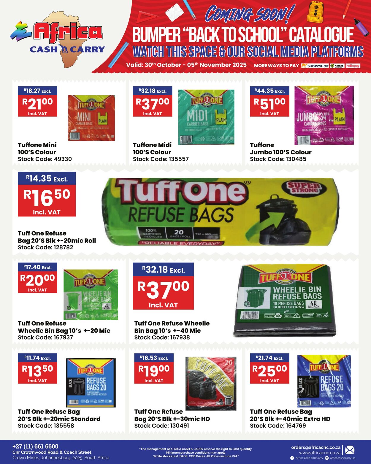 Special Africa Cash&Carry 30.10.2025 - 05.11.2025