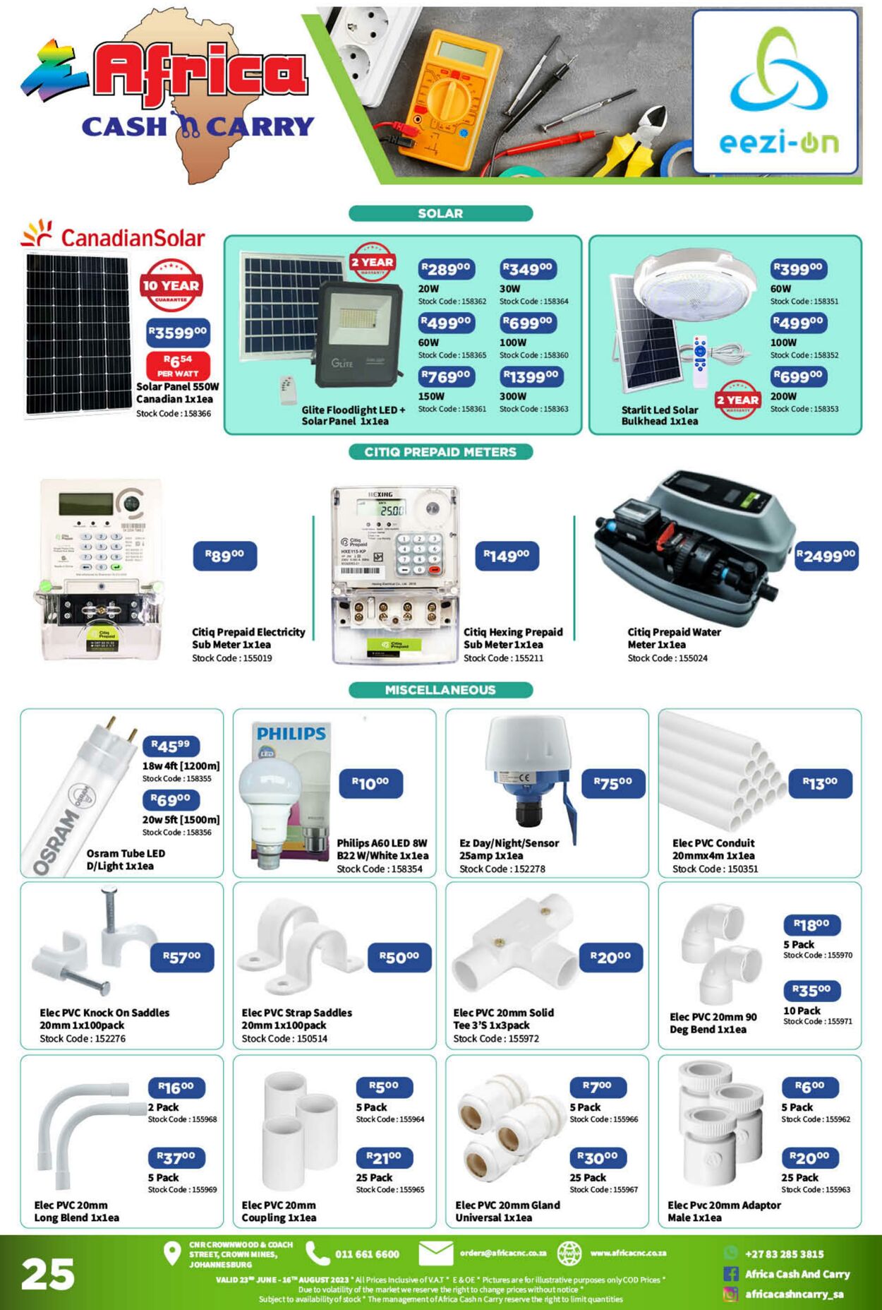 Special Africa Cash&Carry 23.06.2023 - 16.08.2023