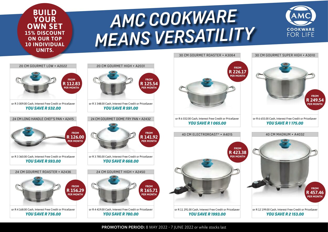 Special AMC Cookware 08.05.2022 - 07.06.2022