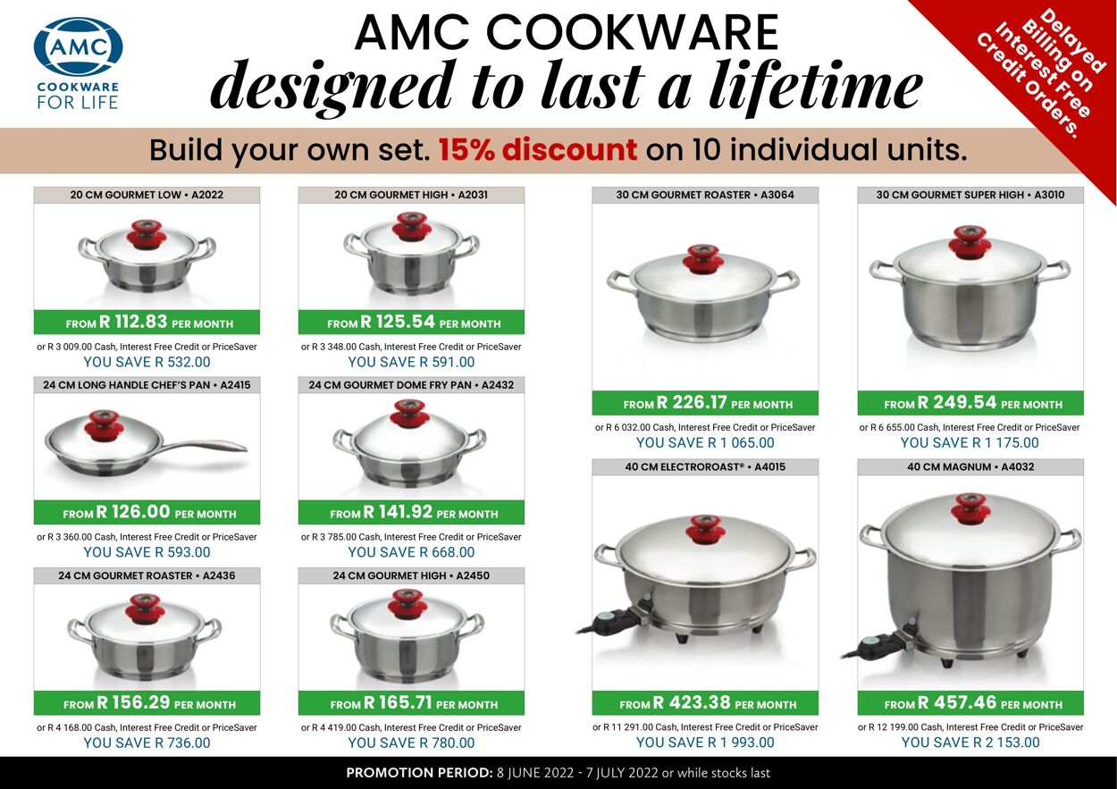 Special AMC Cookware 08.06.2022 - 07.07.2022