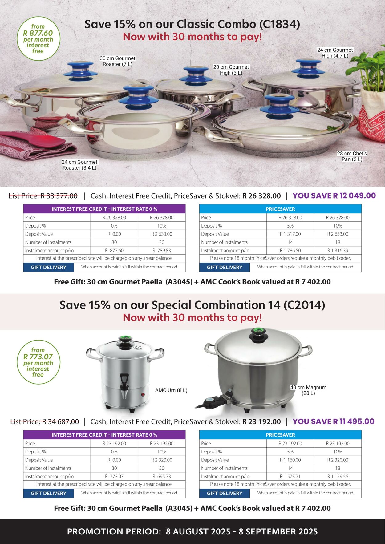 Special AMC Cookware 08.08.2025 - 08.09.2025