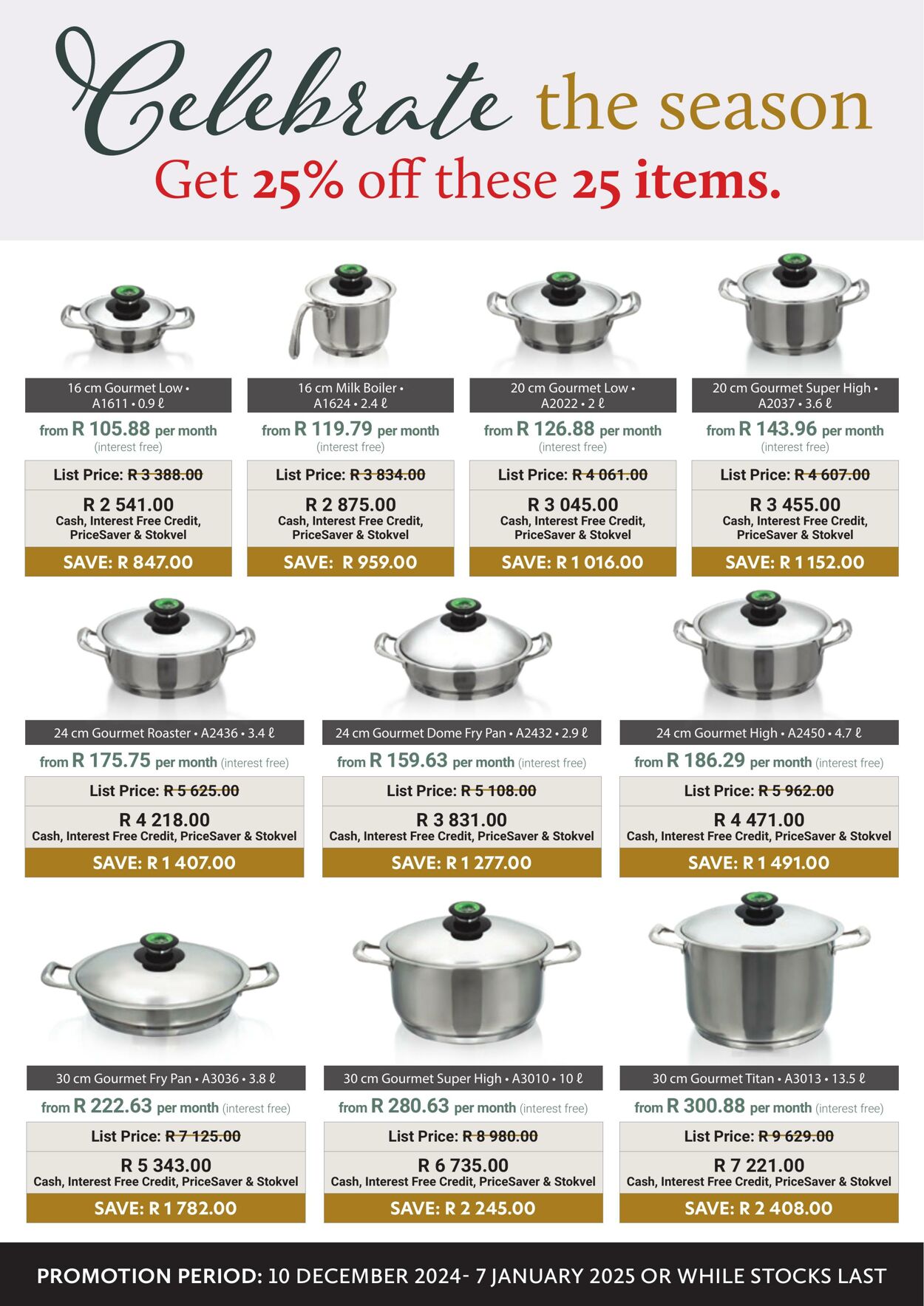 Special AMC Cookware 10.12.2024 - 07.01.2025