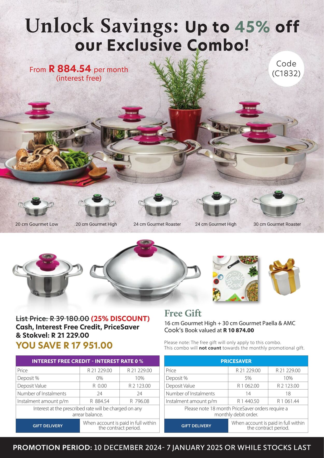 Special AMC Cookware 10.12.2024 - 07.01.2025