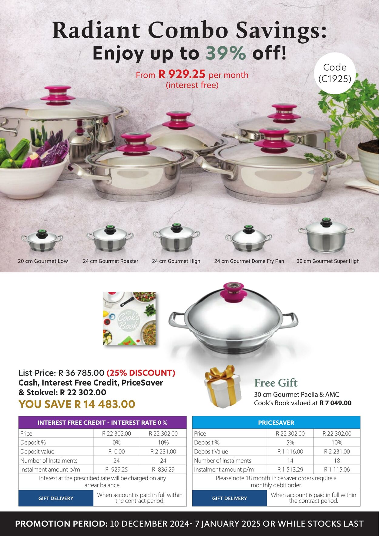 Special AMC Cookware 10.12.2024 - 07.01.2025