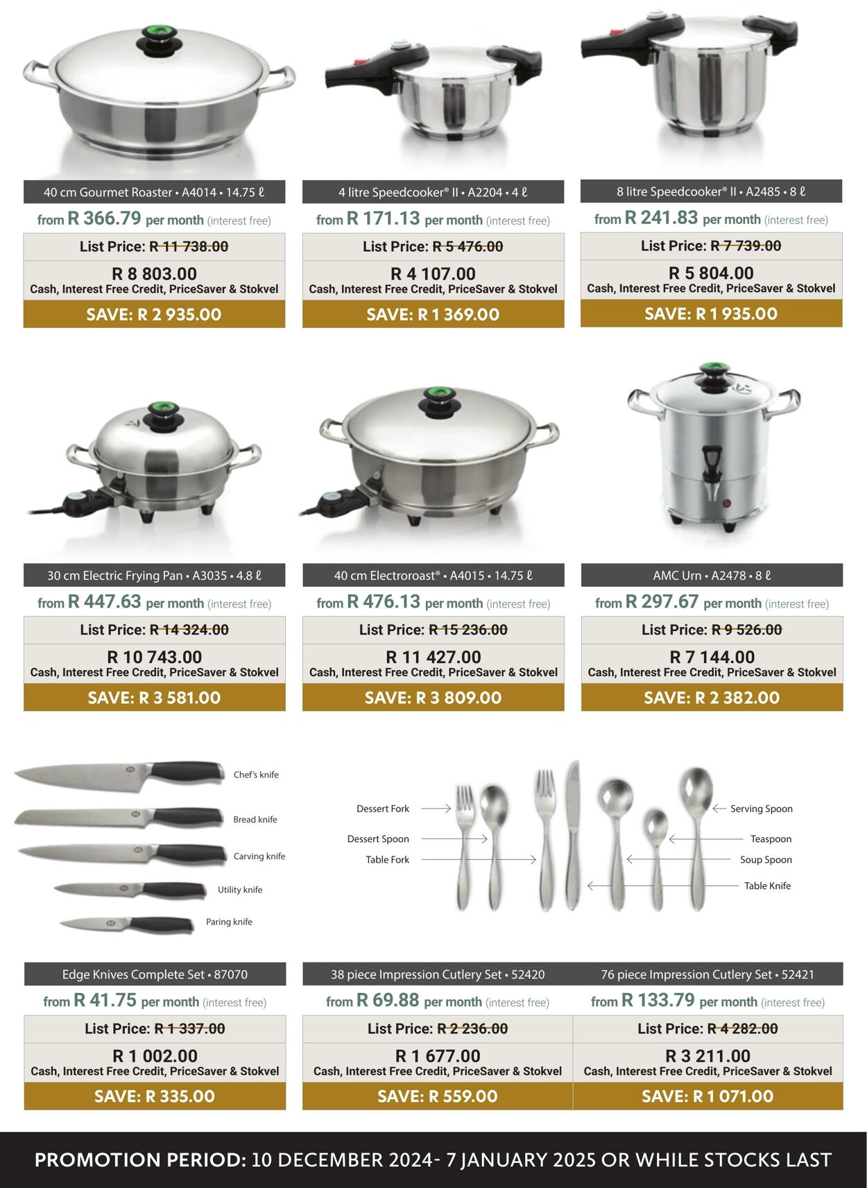 Special AMC Cookware 10.12.2024 - 07.01.2025