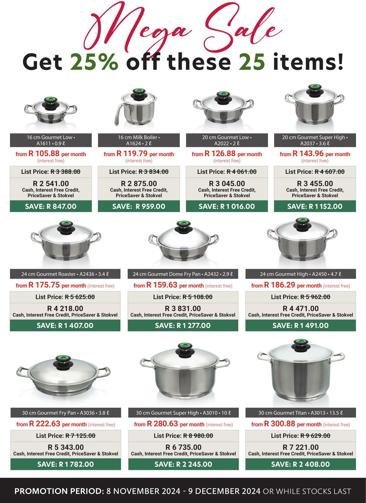 Special AMC Cookware 09.11.2024 - 09.12.2024