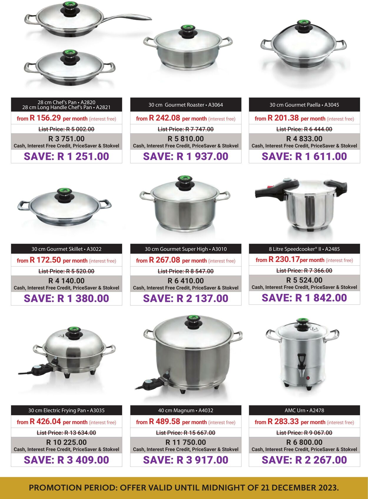 Special AMC Cookware 01.12.2023 - 21.12.2023