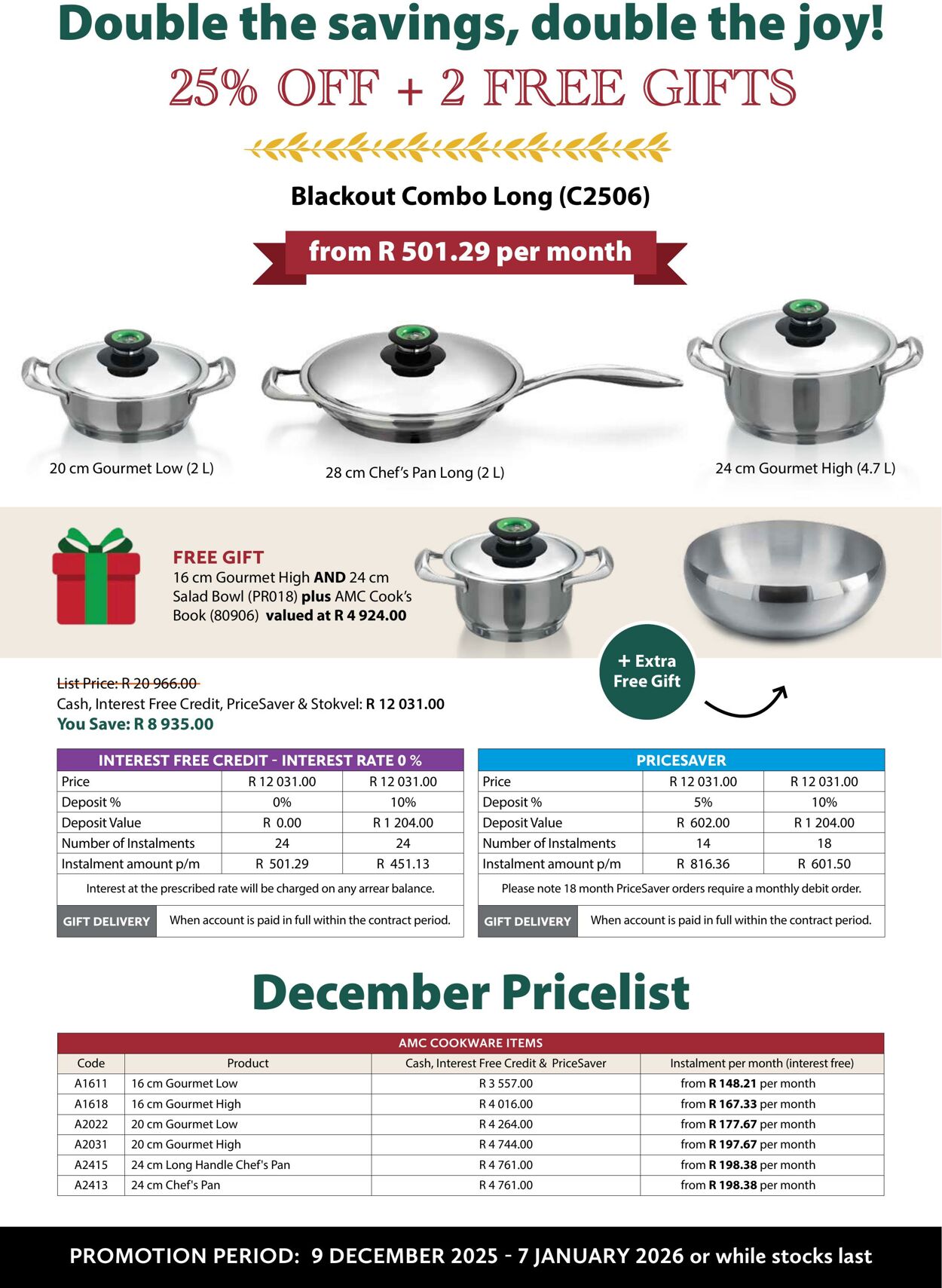 Special AMC Cookware 01.12.2025 - 31.12.2025