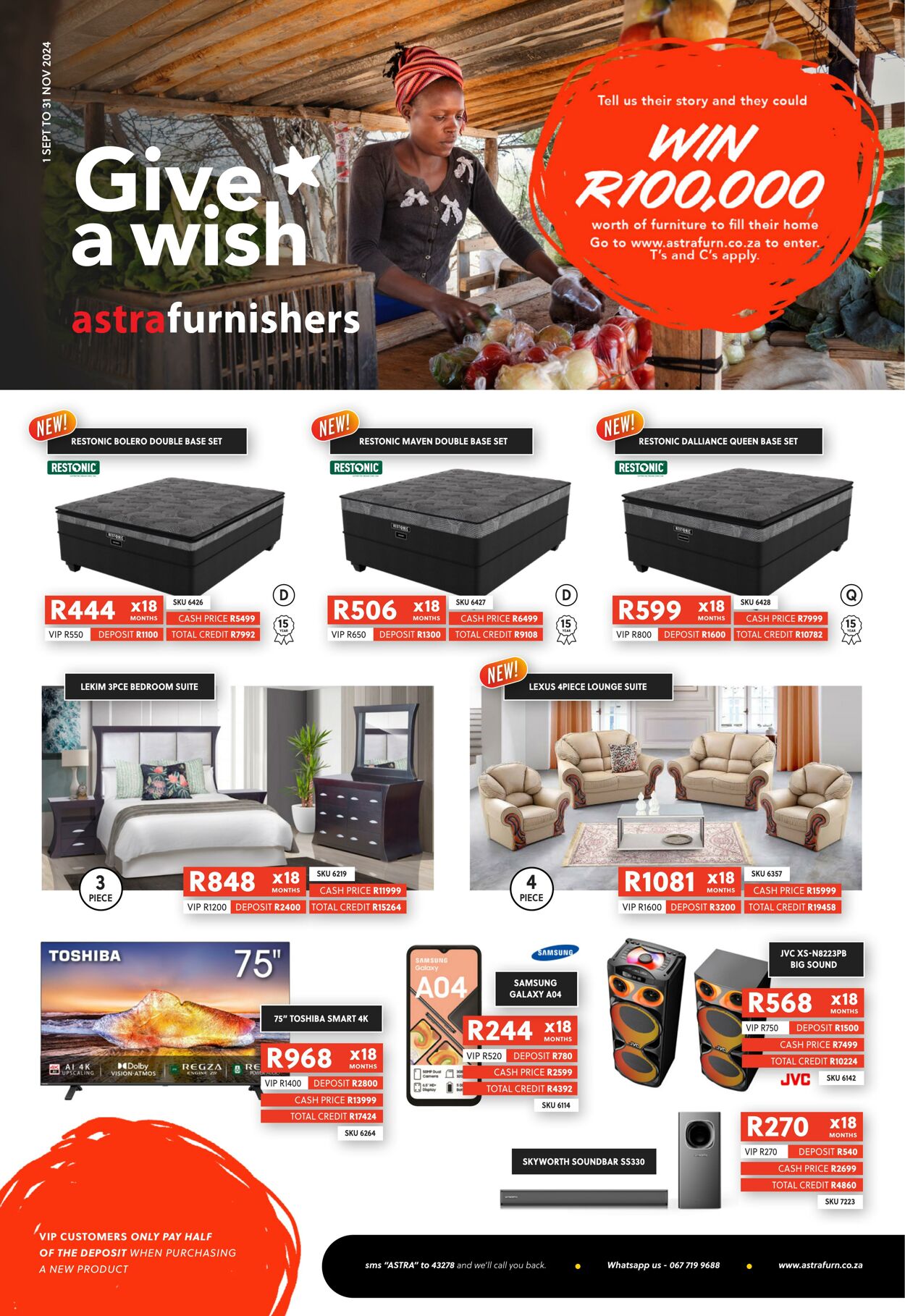 Astra Furnishers Promotional specials