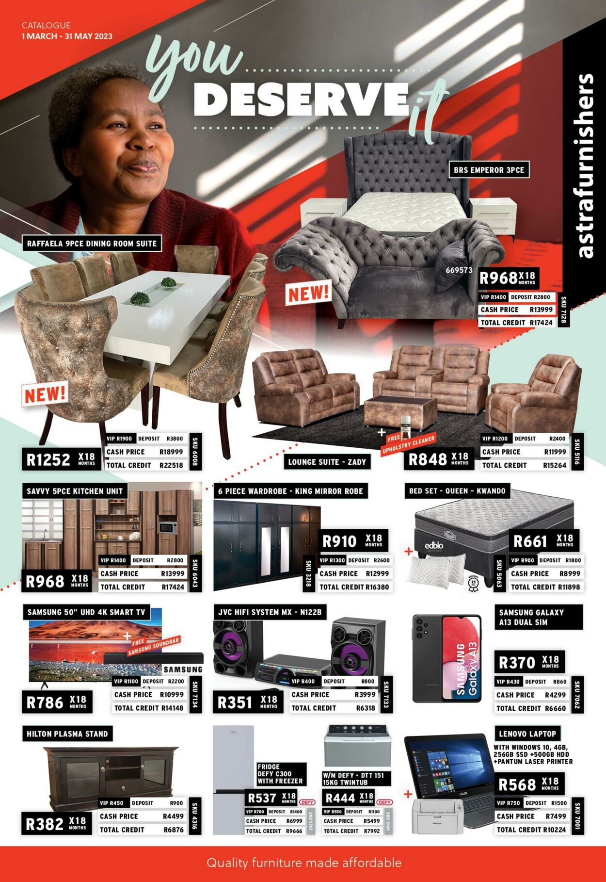 Astra Furnishers Promotional specials