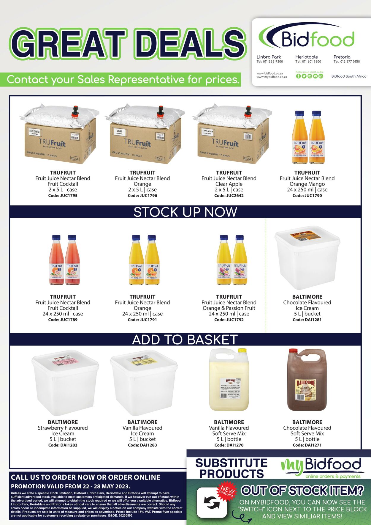 Bidfood Promotional specials