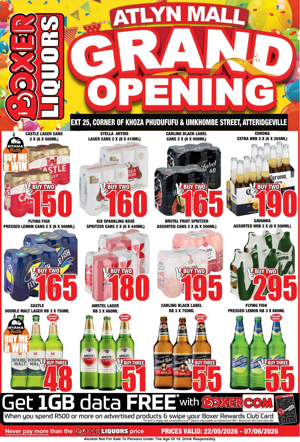 Special Boxer - Atlyn Mall Liquor Grand Opening 22 May, 2026 - 7 Jun, 2026