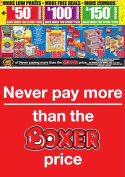 Boxer - Current special 31.07 - Specials, Promotions - za-specials.com