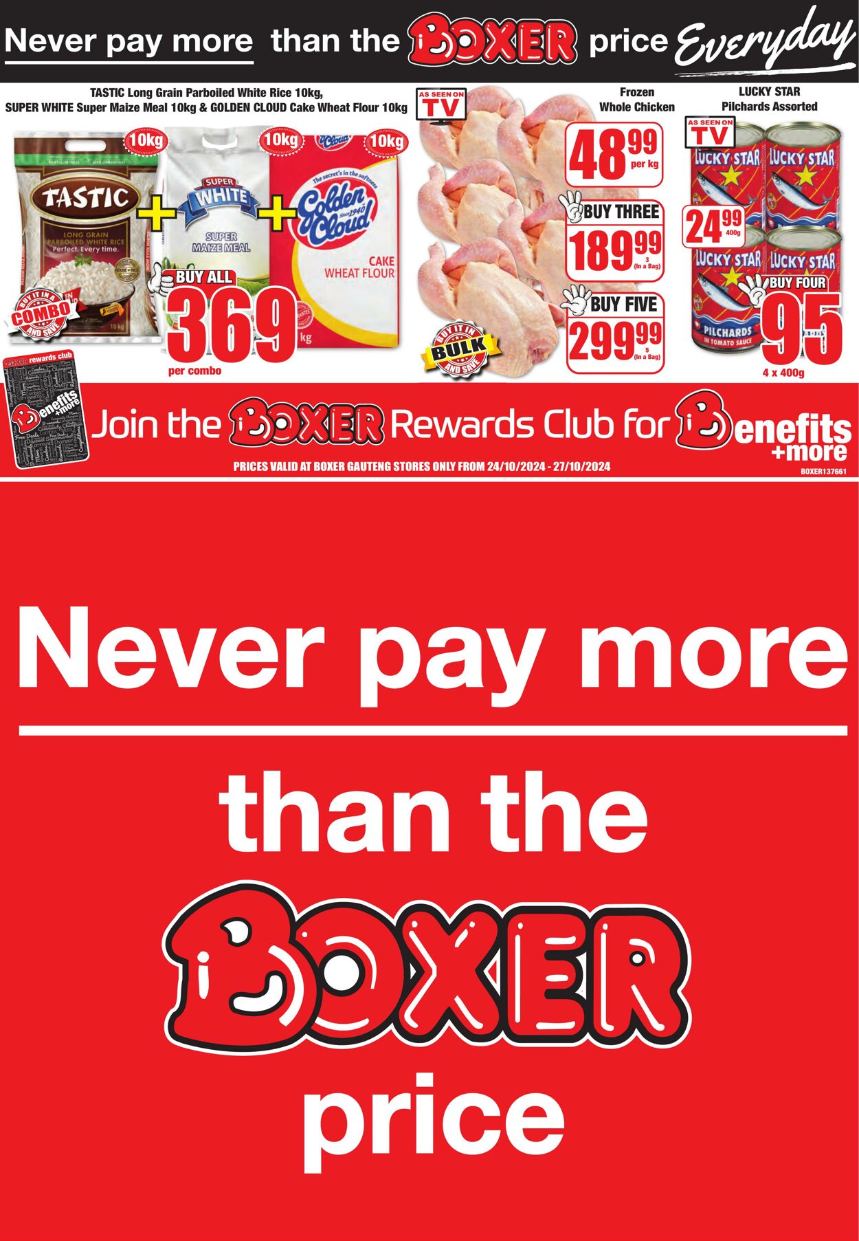 Boxer Promotional specials