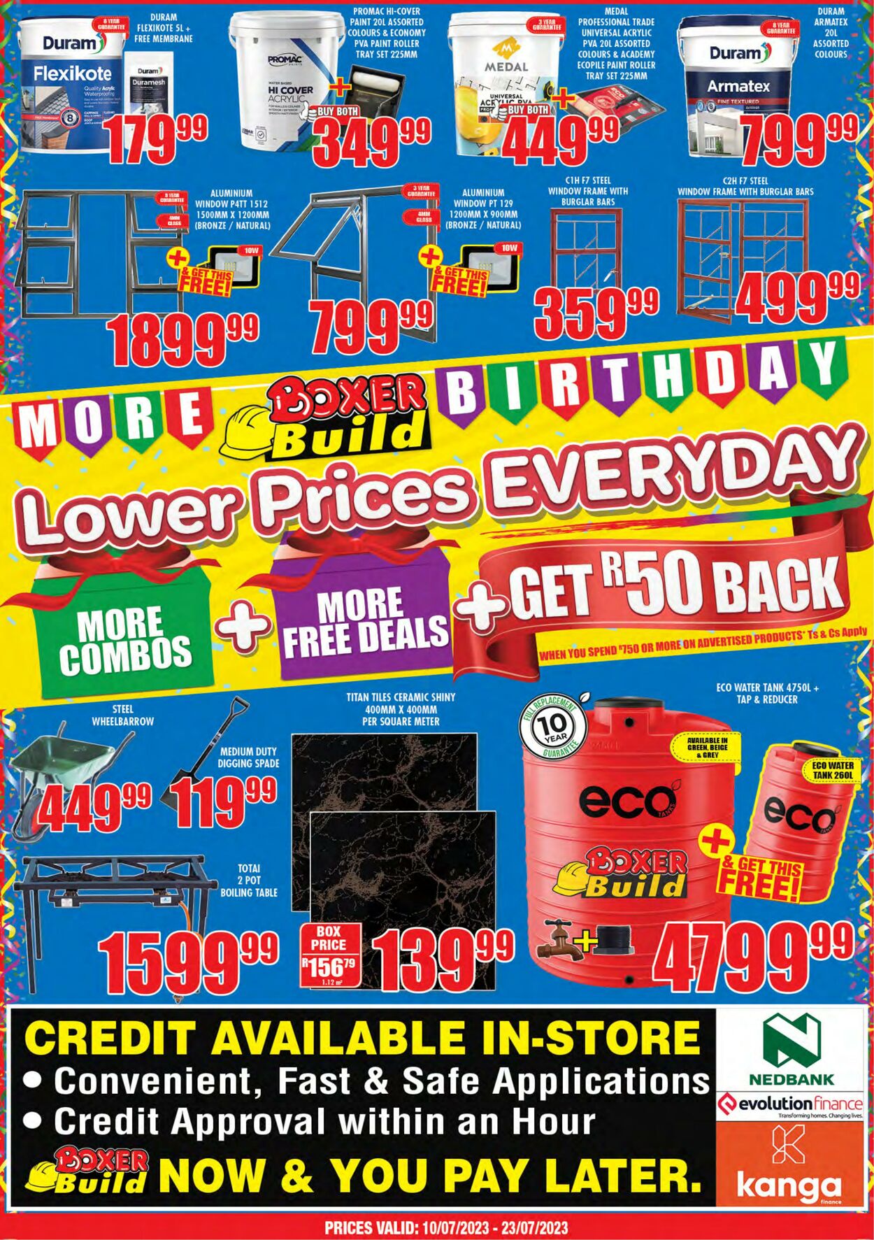 Boxer Promotional Leaflet Valid from 10.07 to 23.07 Page nb 1 za