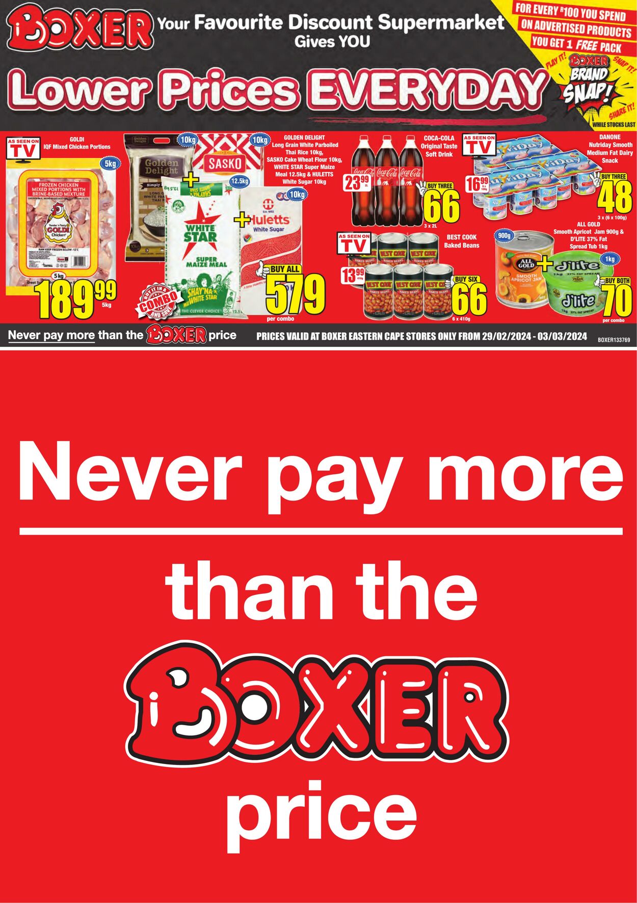 Boxer Promotional specials