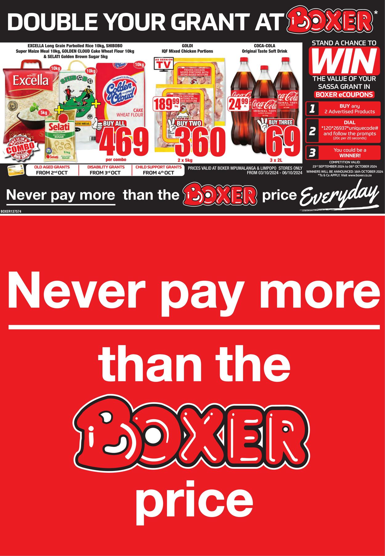 Boxer Promotional specials