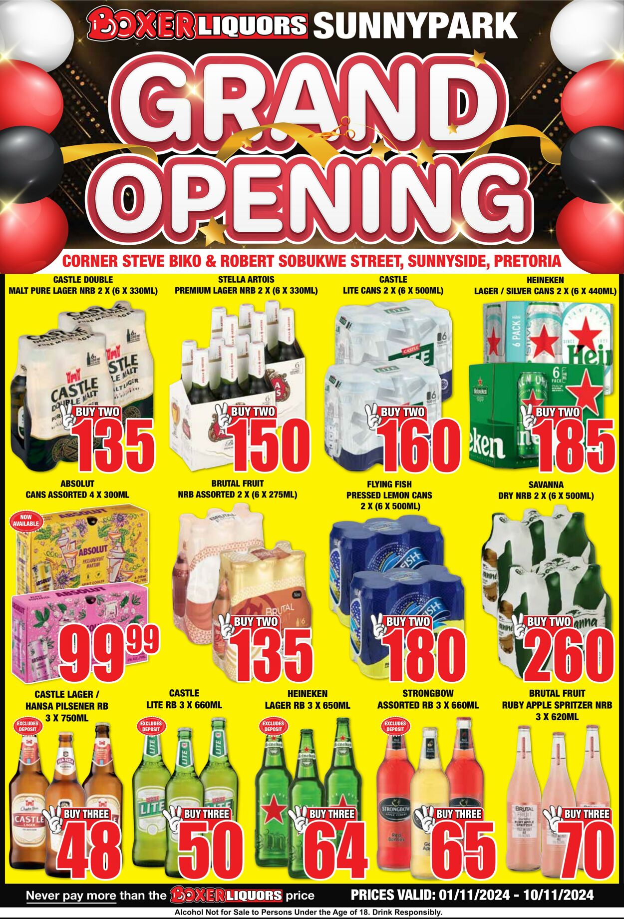 Special Boxer - Sunnypark Liquor Grand Opening 1 Nov, 2024 - 10 Nov, 2024