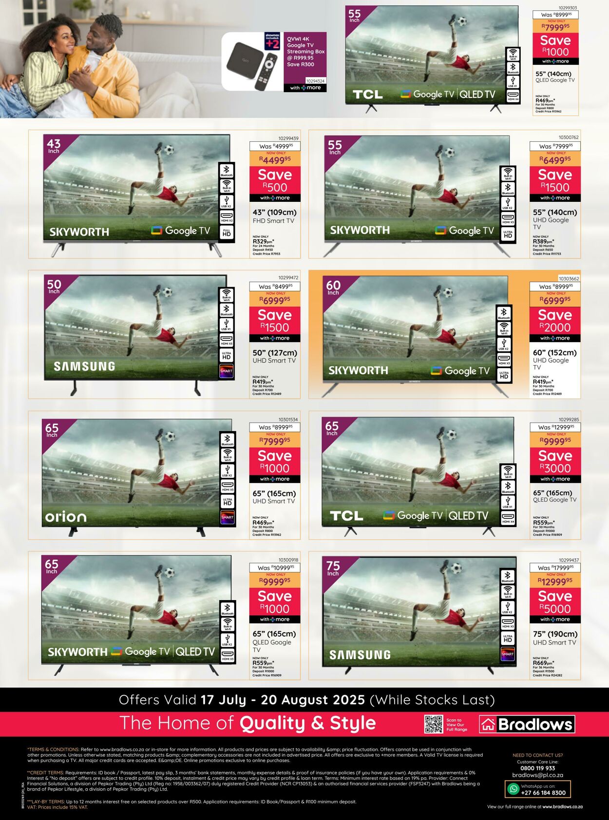 Special Bradlows 17.07.2025 - 20.08.2025