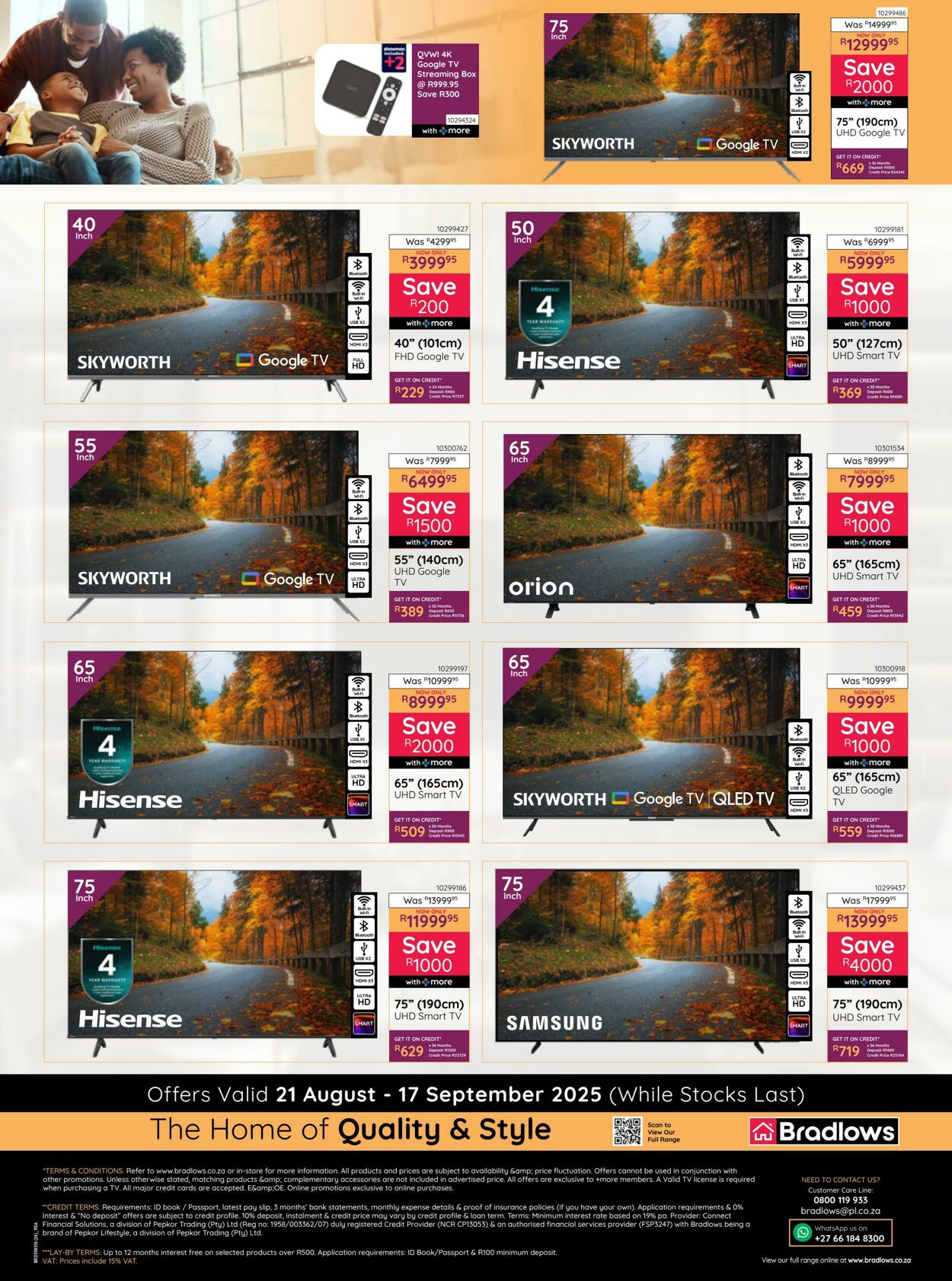 Special Bradlows 21.08.2025 - 17.09.2025