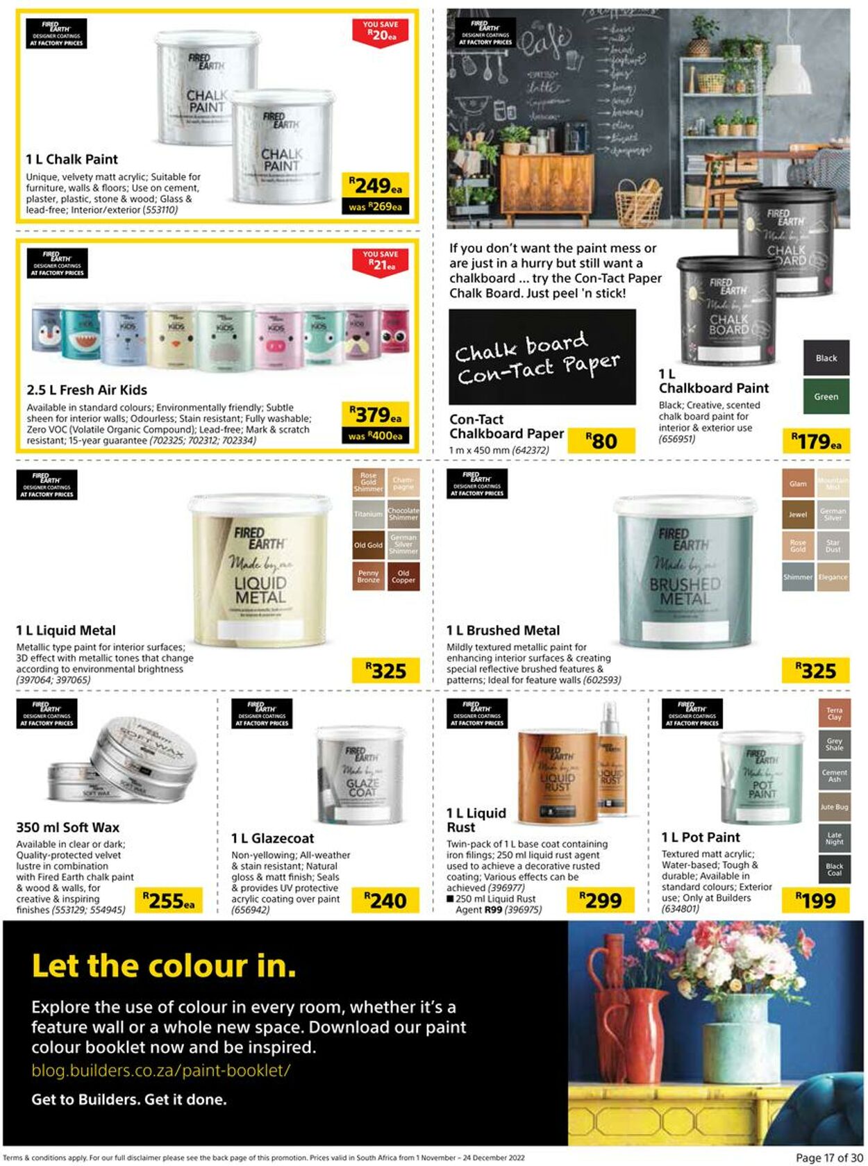 Builders Warehouse Promotional Leaflet - Valid from 01.11 to 24.12