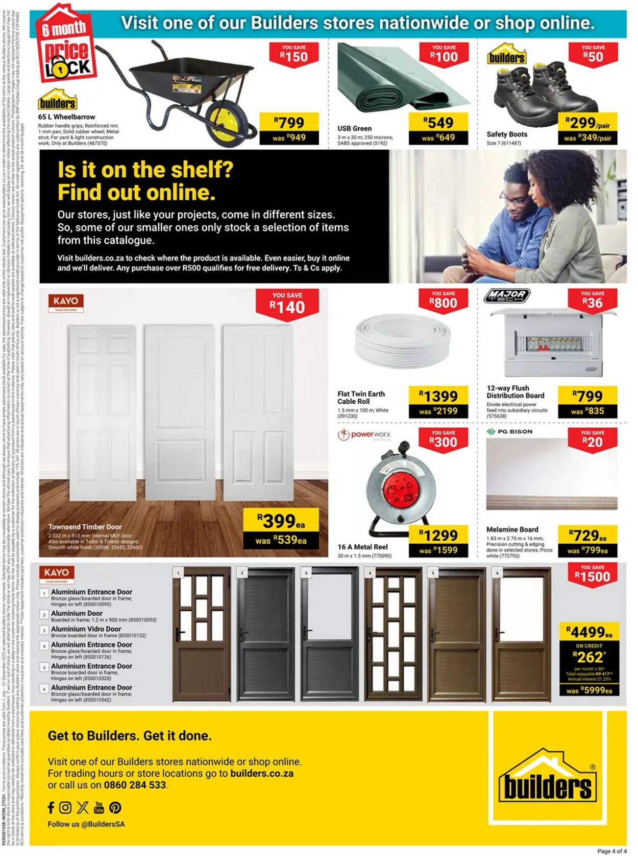 Special Builders Warehouse 01.07.2025 - 31.12.2025