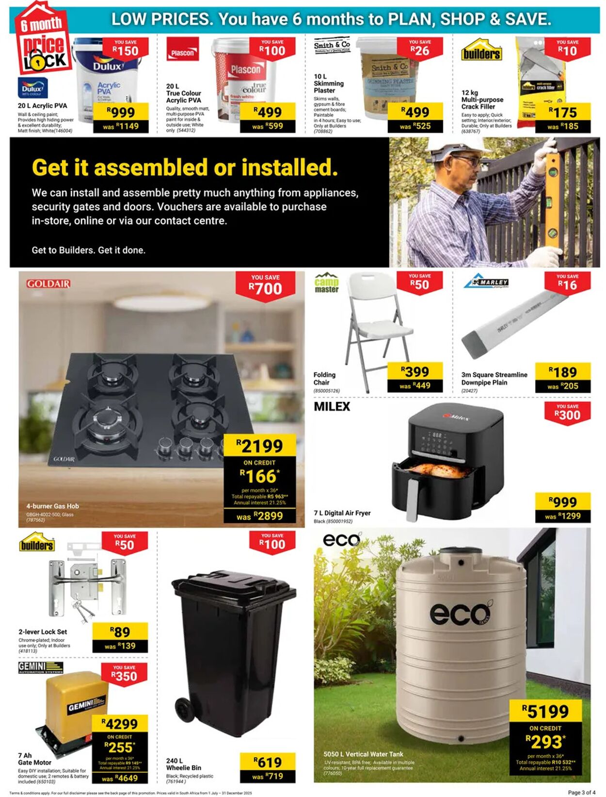 Special Builders Warehouse 01.07.2025 - 31.12.2025