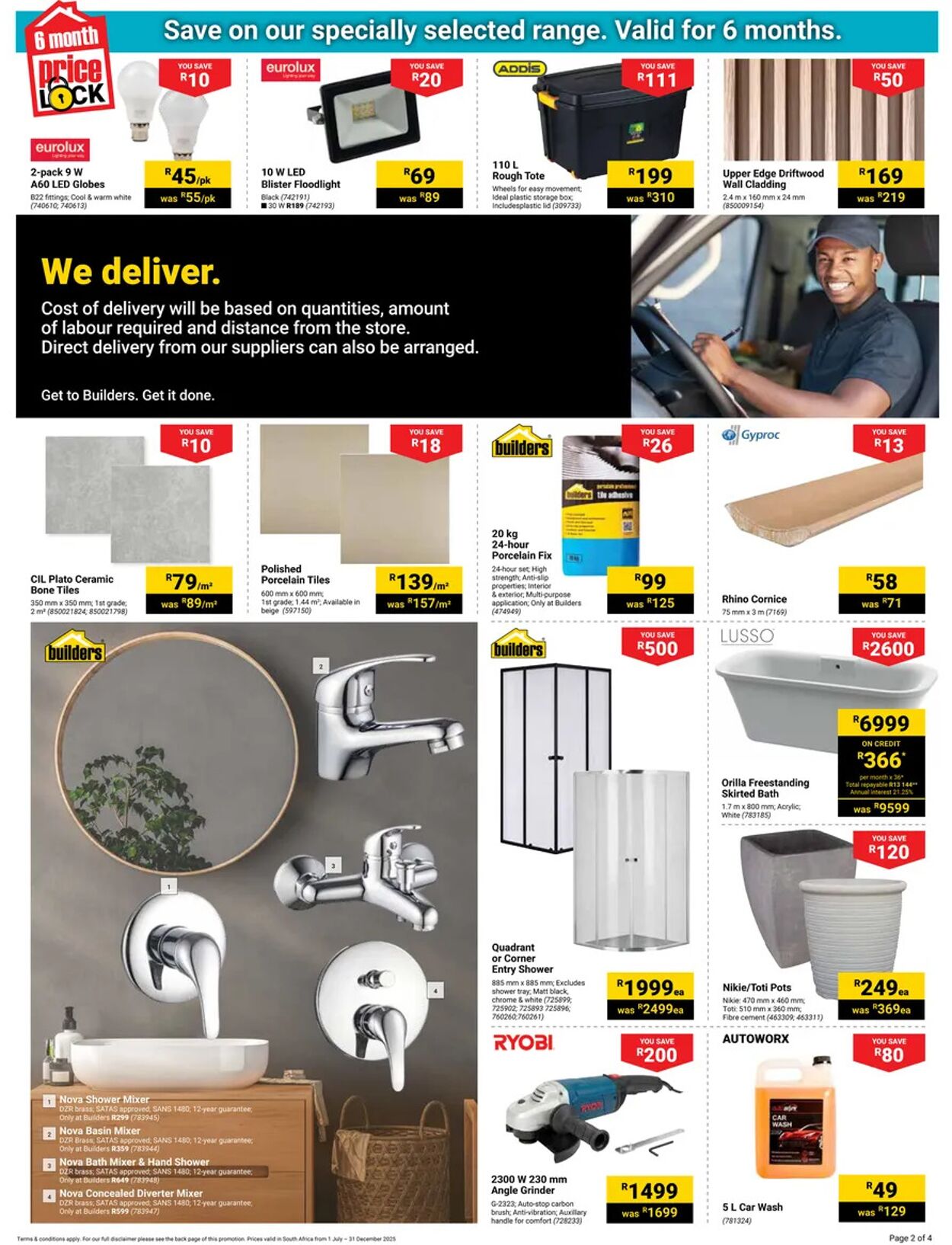 Special Builders Warehouse 01.07.2025 - 31.12.2025