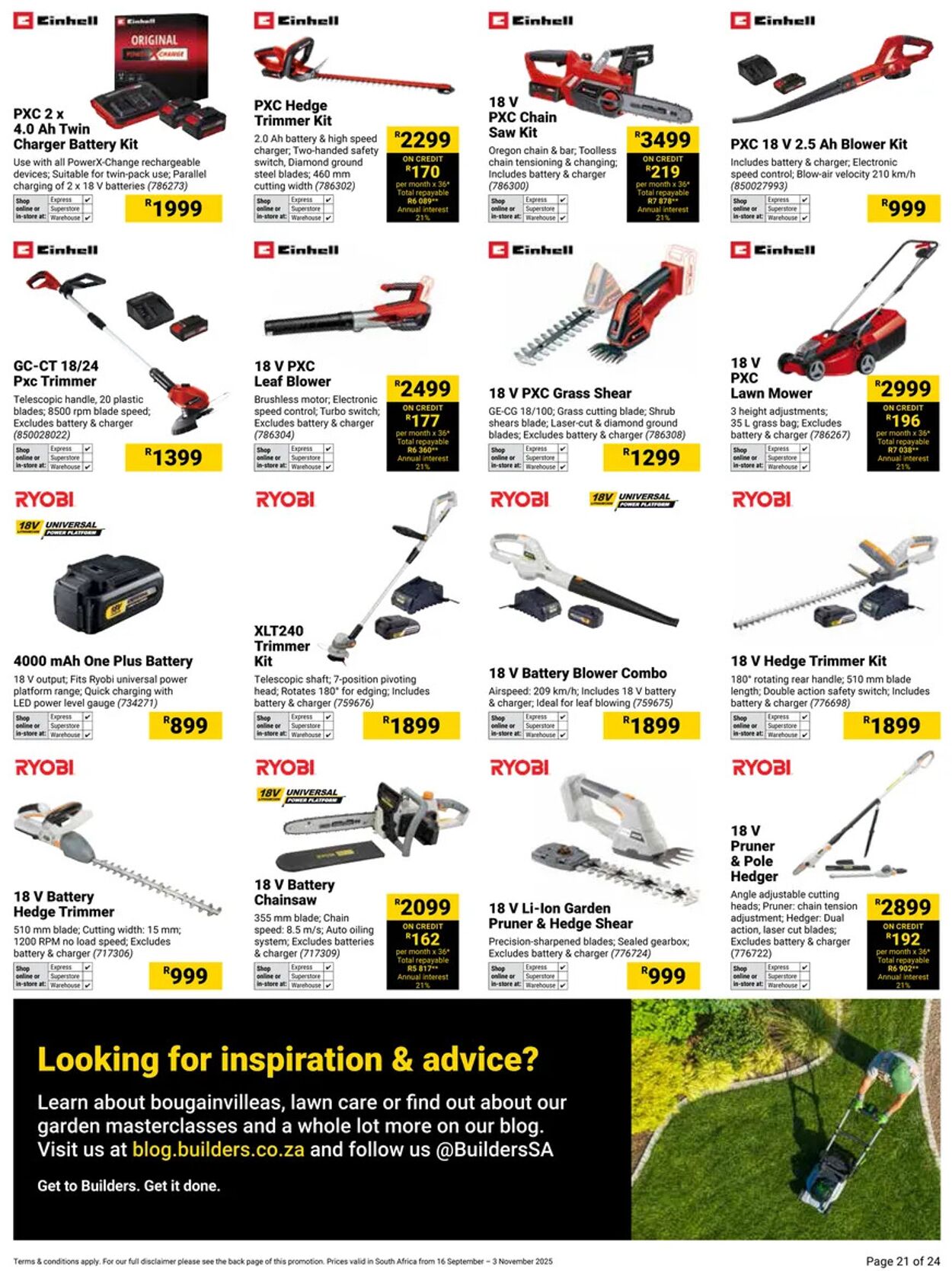 Special Builders Warehouse 16.09.2025 - 03.10.2025