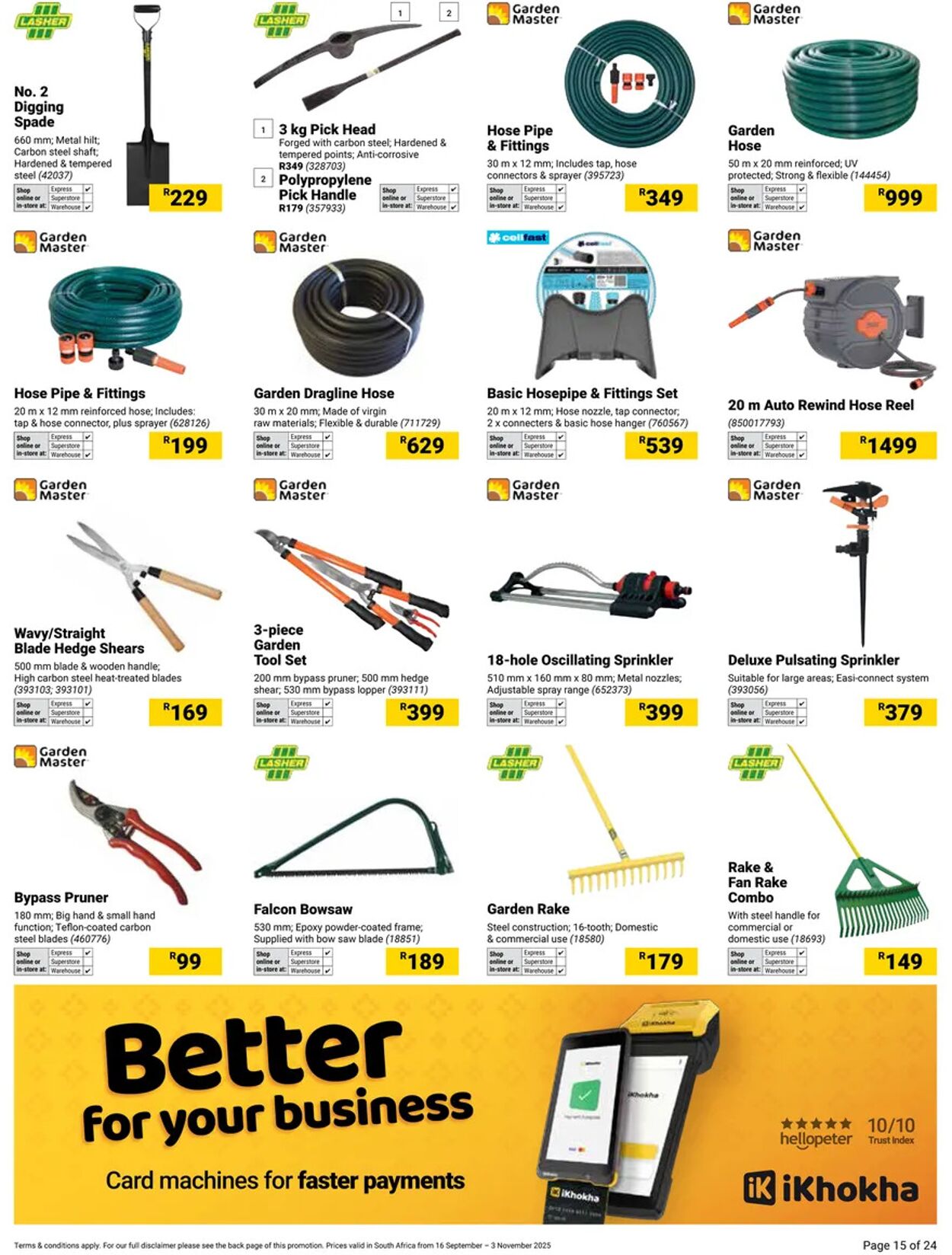 Special Builders Warehouse 16.09.2025 - 03.10.2025