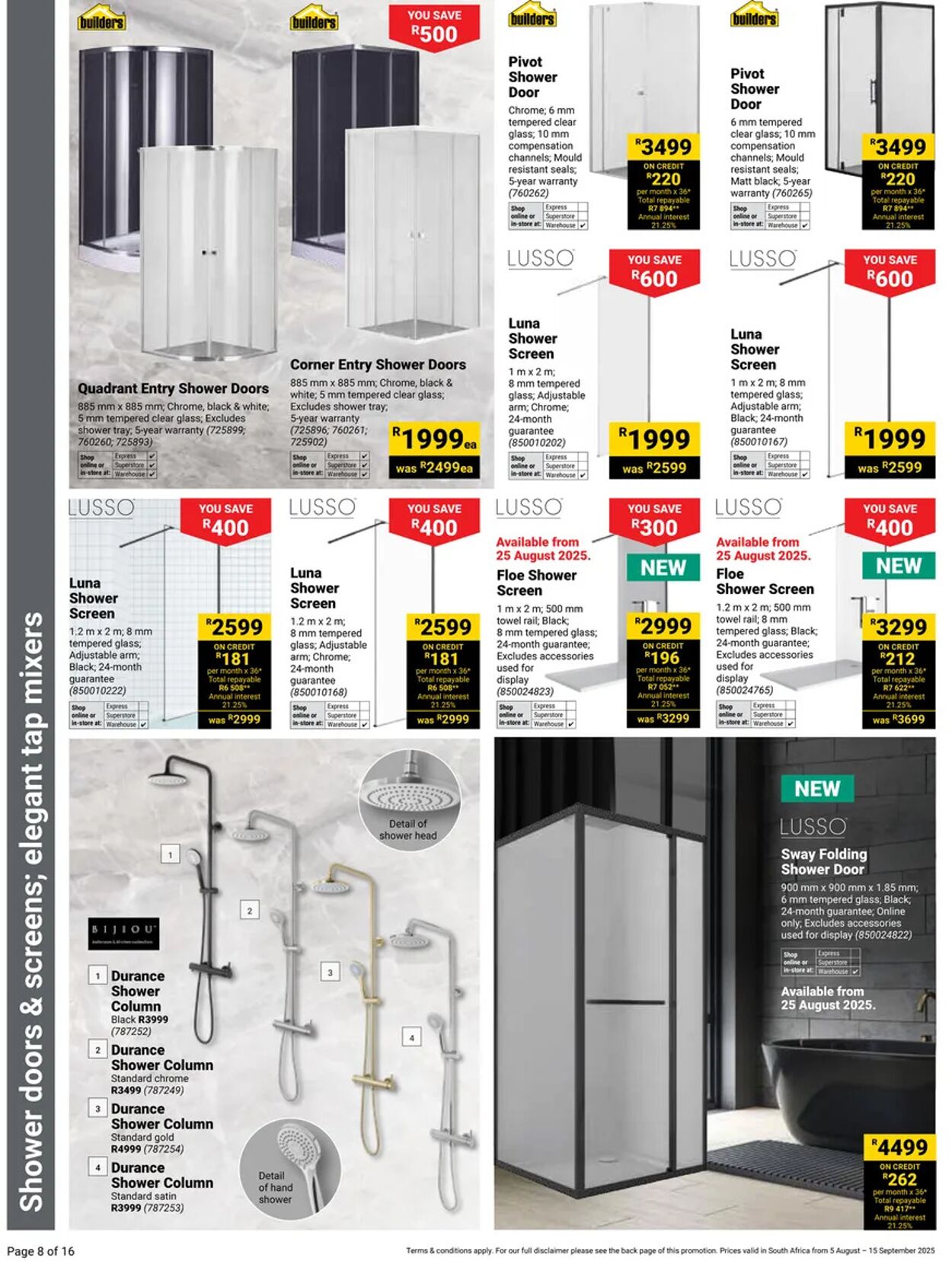 Special Builders Warehouse 05.08.2025 - 15.09.2025