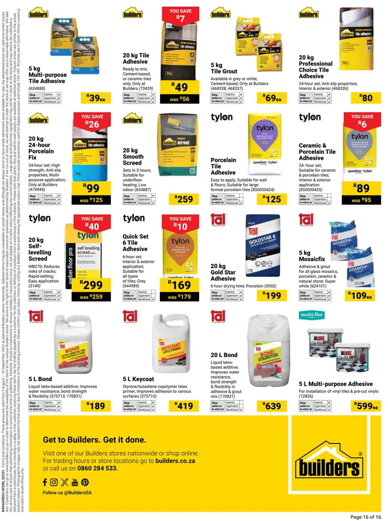Special Builders Warehouse 05.08.2025 - 15.09.2025