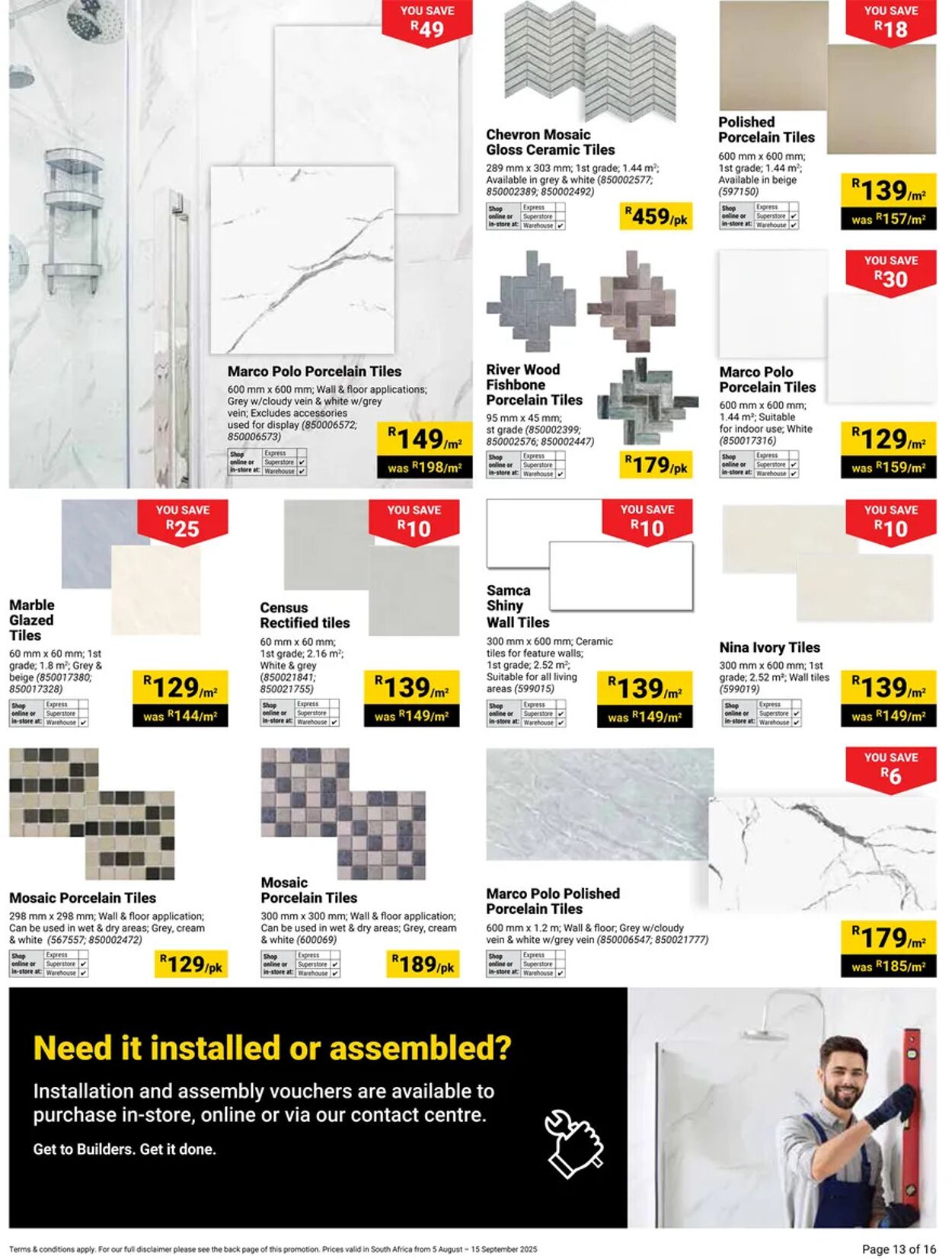 Special Builders Warehouse 05.08.2025 - 15.09.2025