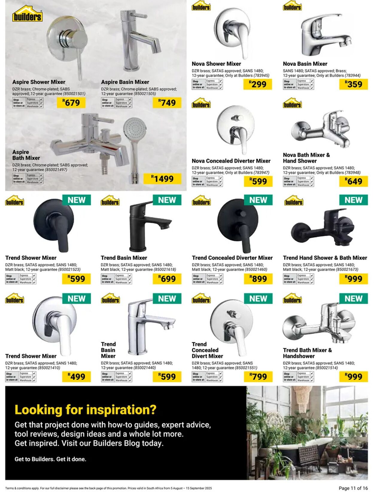 Special Builders Warehouse 05.08.2025 - 15.09.2025