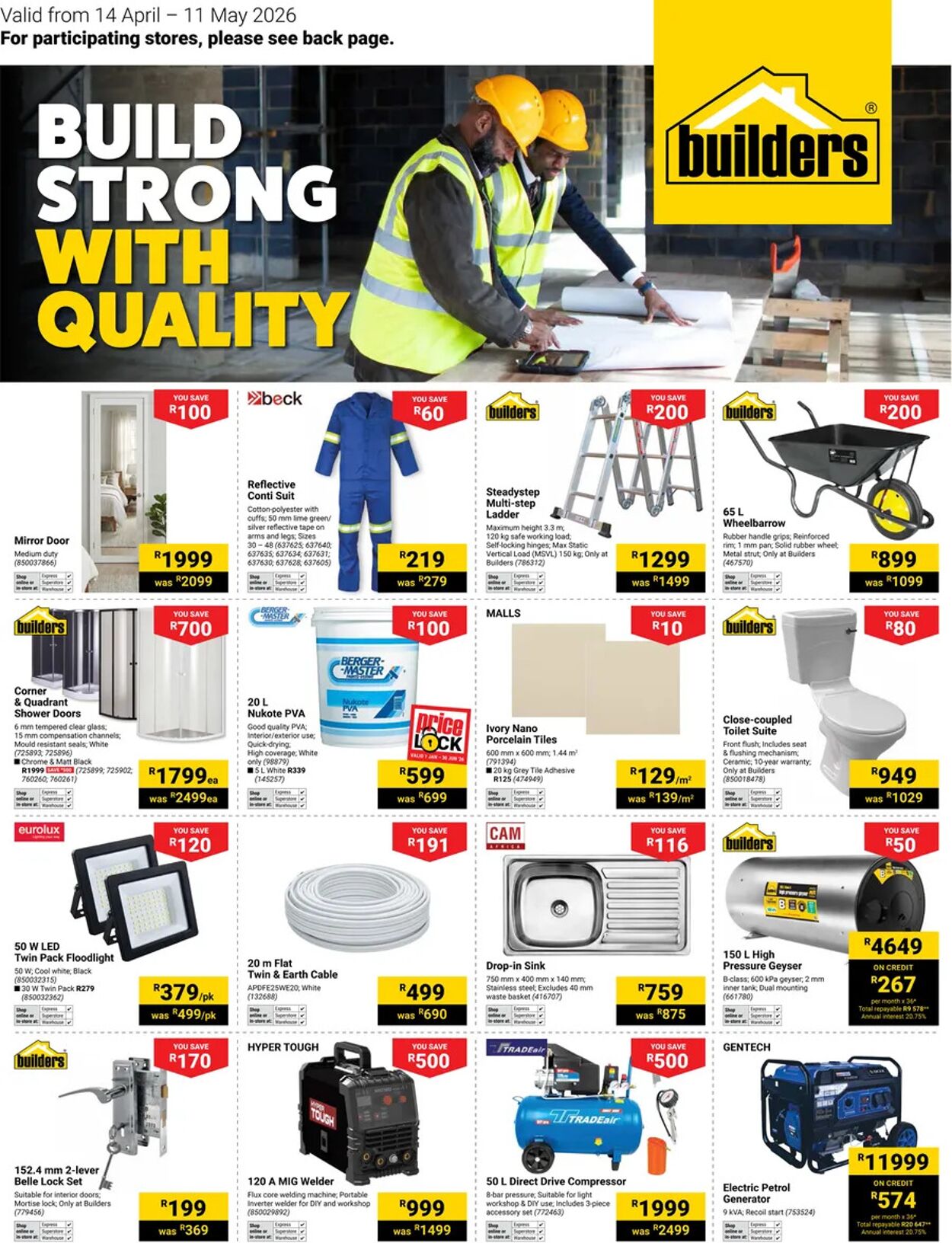 Special Builders Warehouse 14.04.2026 - 22.04.2026