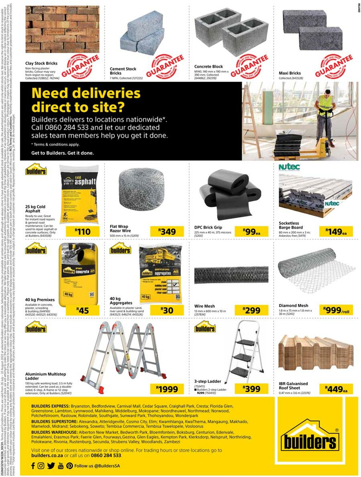 Special Builders Warehouse 26.07.2022 - 22.08.2022
