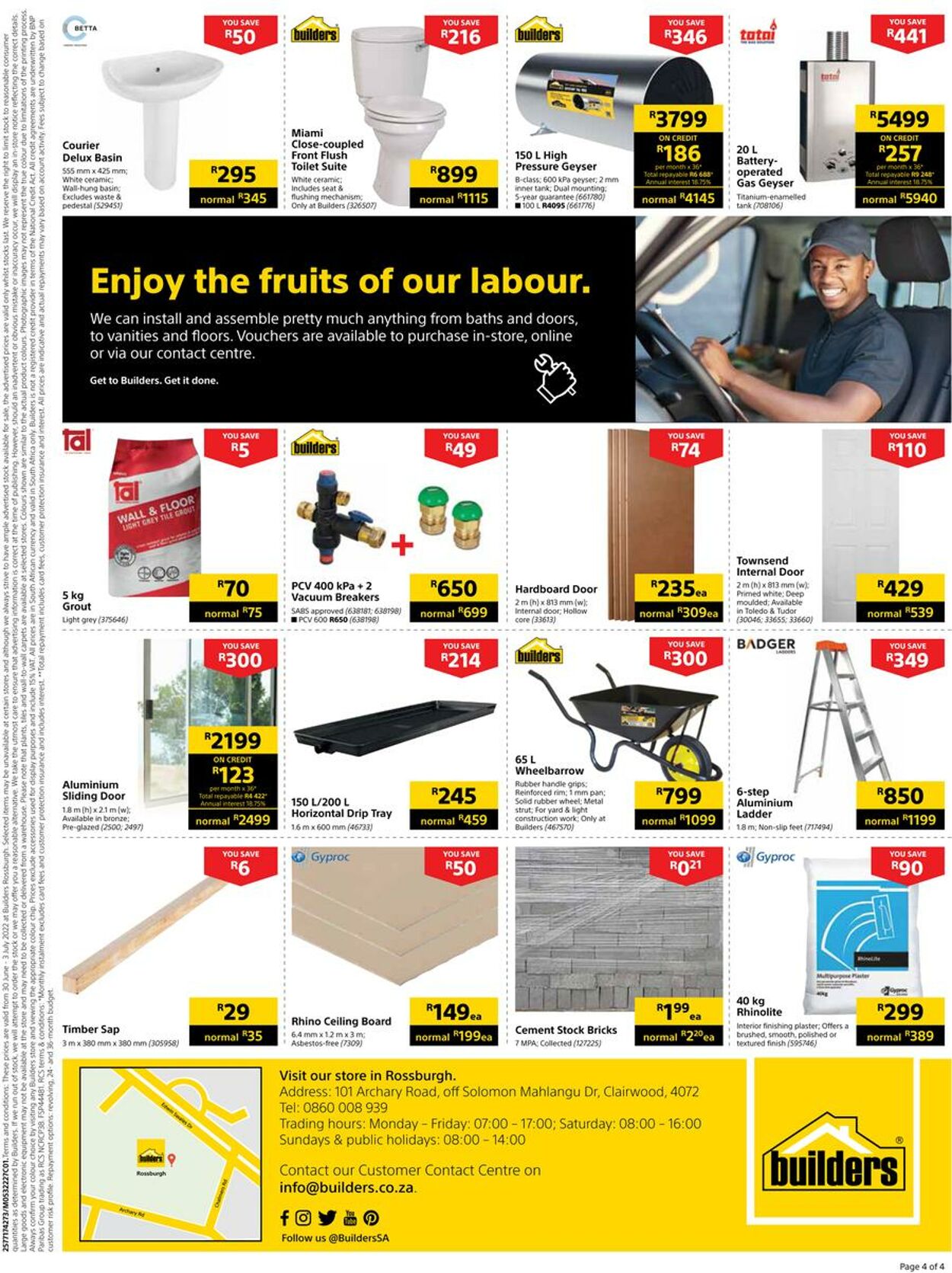 Special Builders Warehouse 30.06.2022 - 03.07.2022