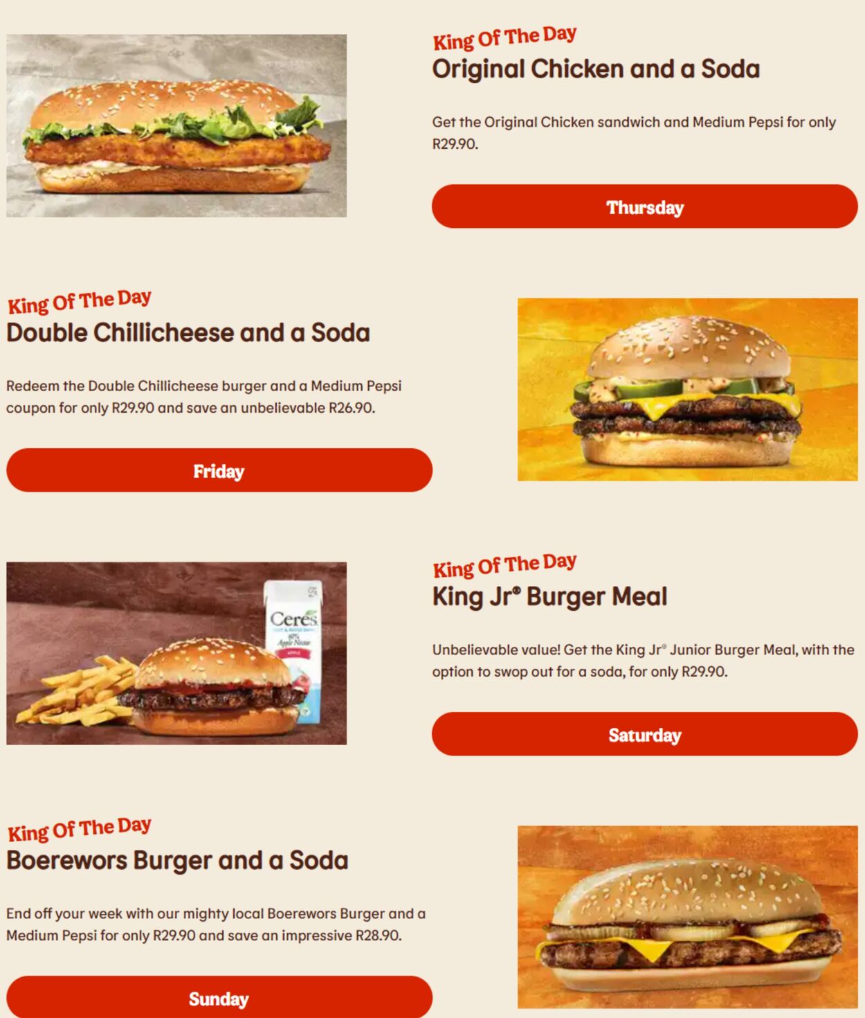 Special Burger King 12.07.2022 - 26.07.2022