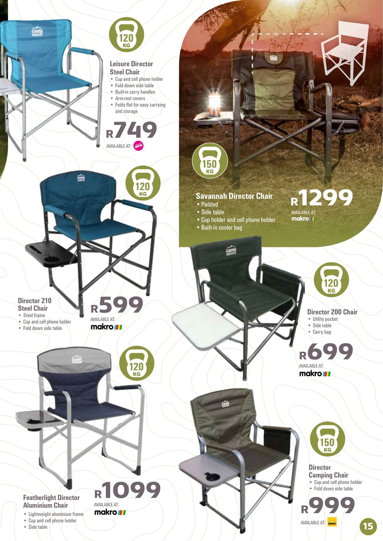 Campmaster director best sale 200 chair