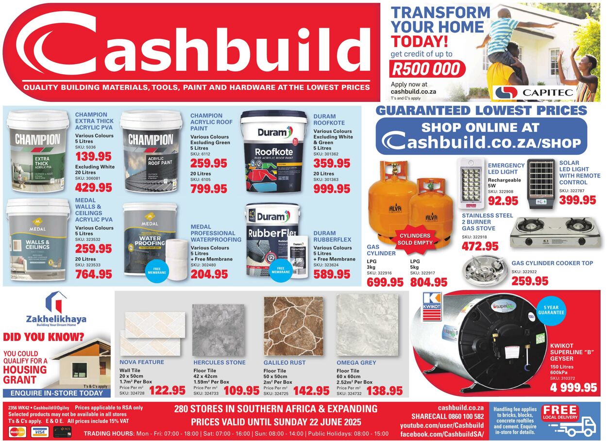 Special Cashbuild 01.06.2025 - 22.06.2025