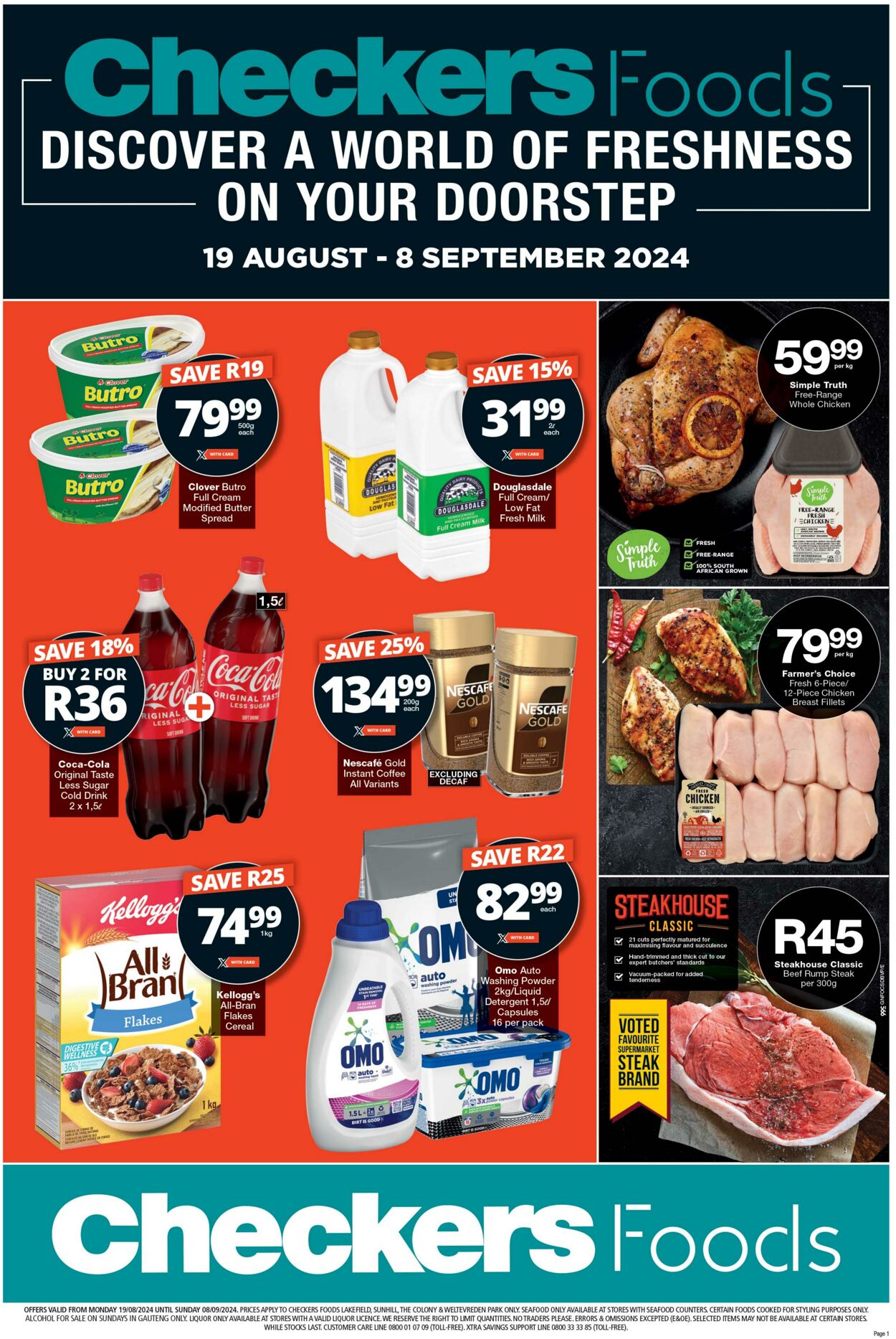 Special Checkers - Checkers Foods August Month-End Promotion Gauteng | 19 August - 08 September 2024 19 Aug, 2024 - 8 Sep, 2024