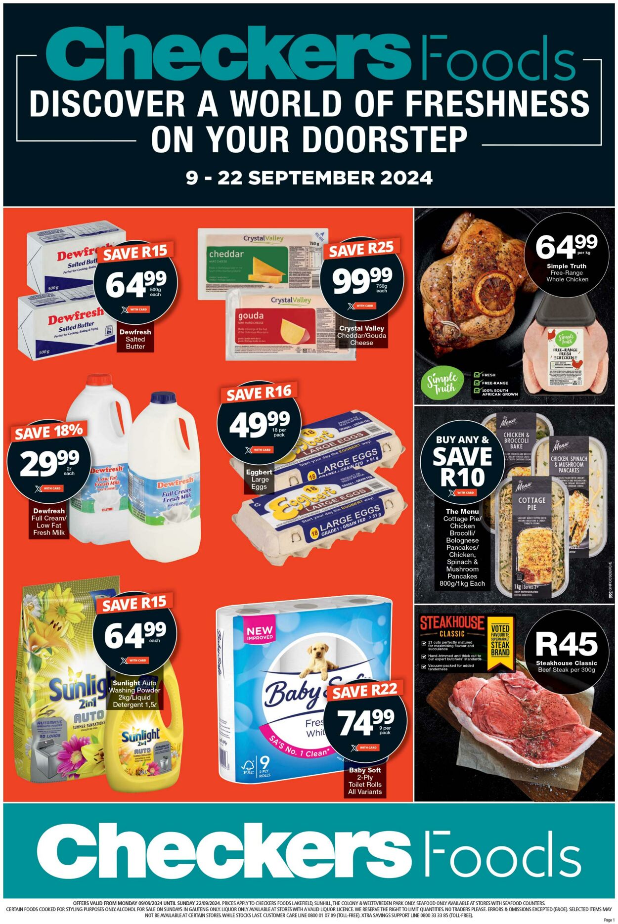 Special Checkers - Checkers Foods September Mid-Month Promotion Gauteng | 09 September - 22 September 2024 9 Sep, 2024 - 22 Sep, 2024