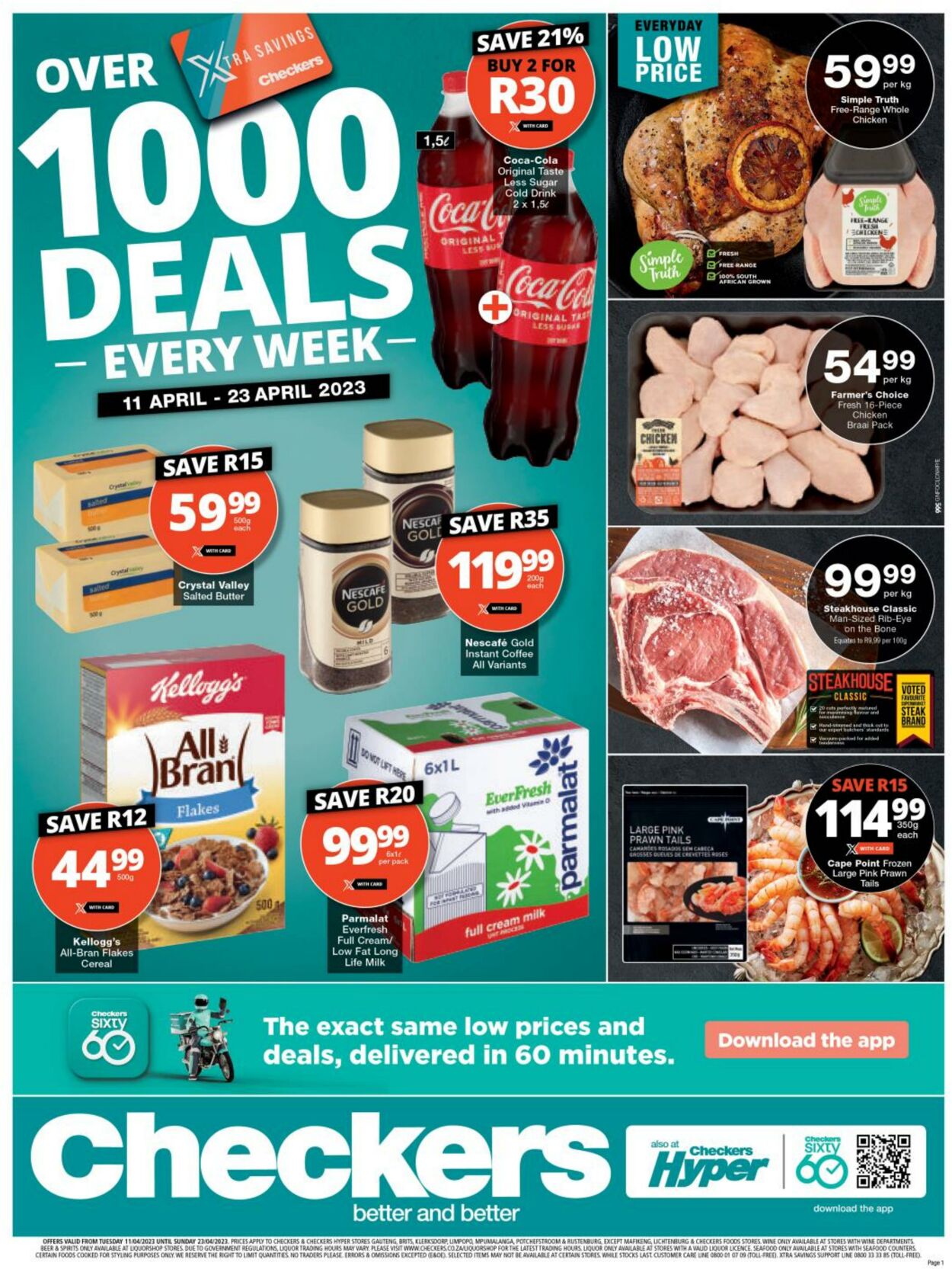 Checkers Promotional Leaflet Valid from 11.04 to 23.04 Page nb 1
