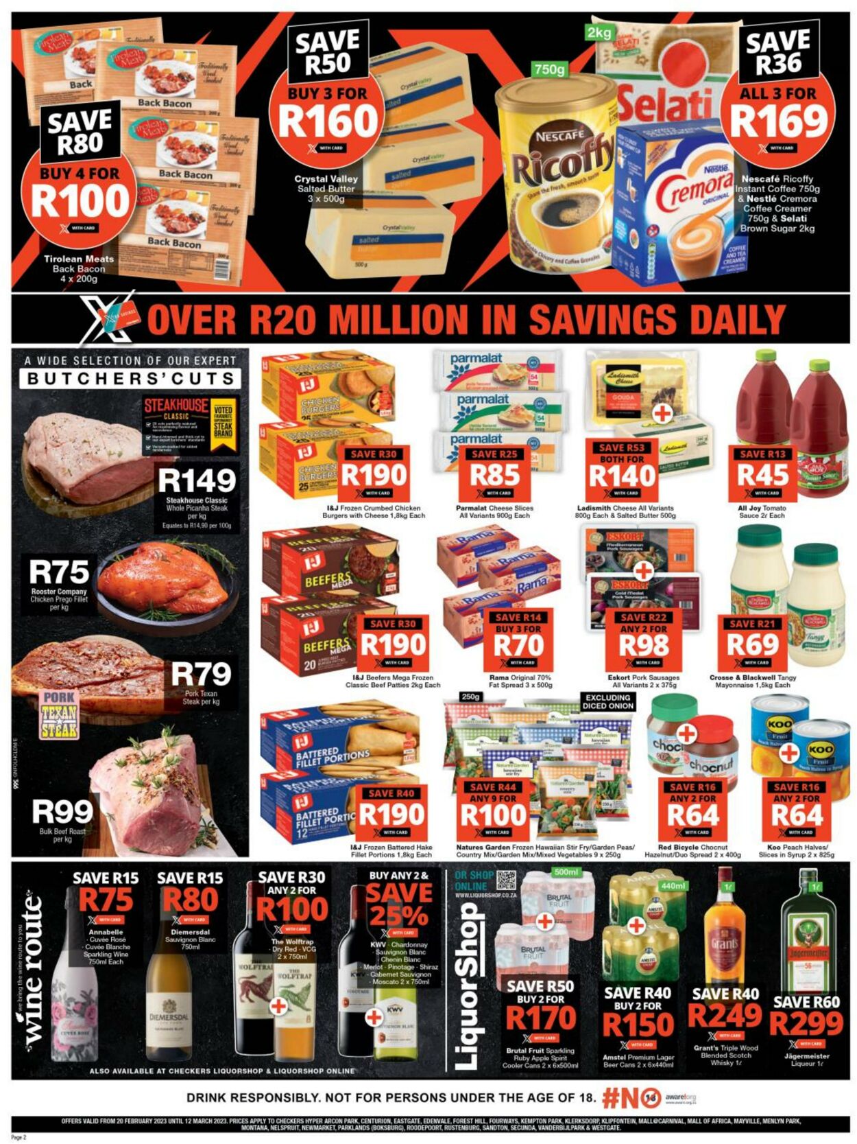 Checkers Promotional Leaflet - Valid from 20.02 to 12.03 - Page nb 2 ...