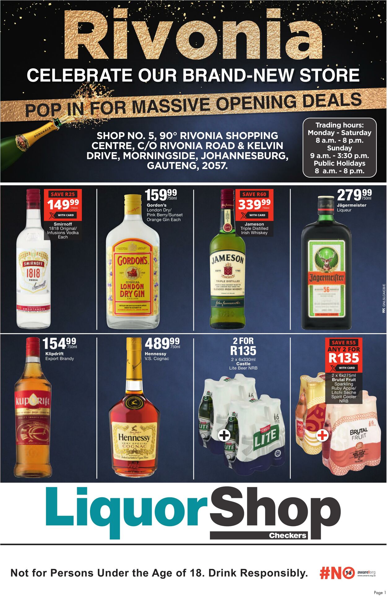 Special Checkers - Checkers LiquorShop Rivonia Store Opening | 26 August - 08 September 2024 26 Aug, 2024 - 8 Sep, 2024