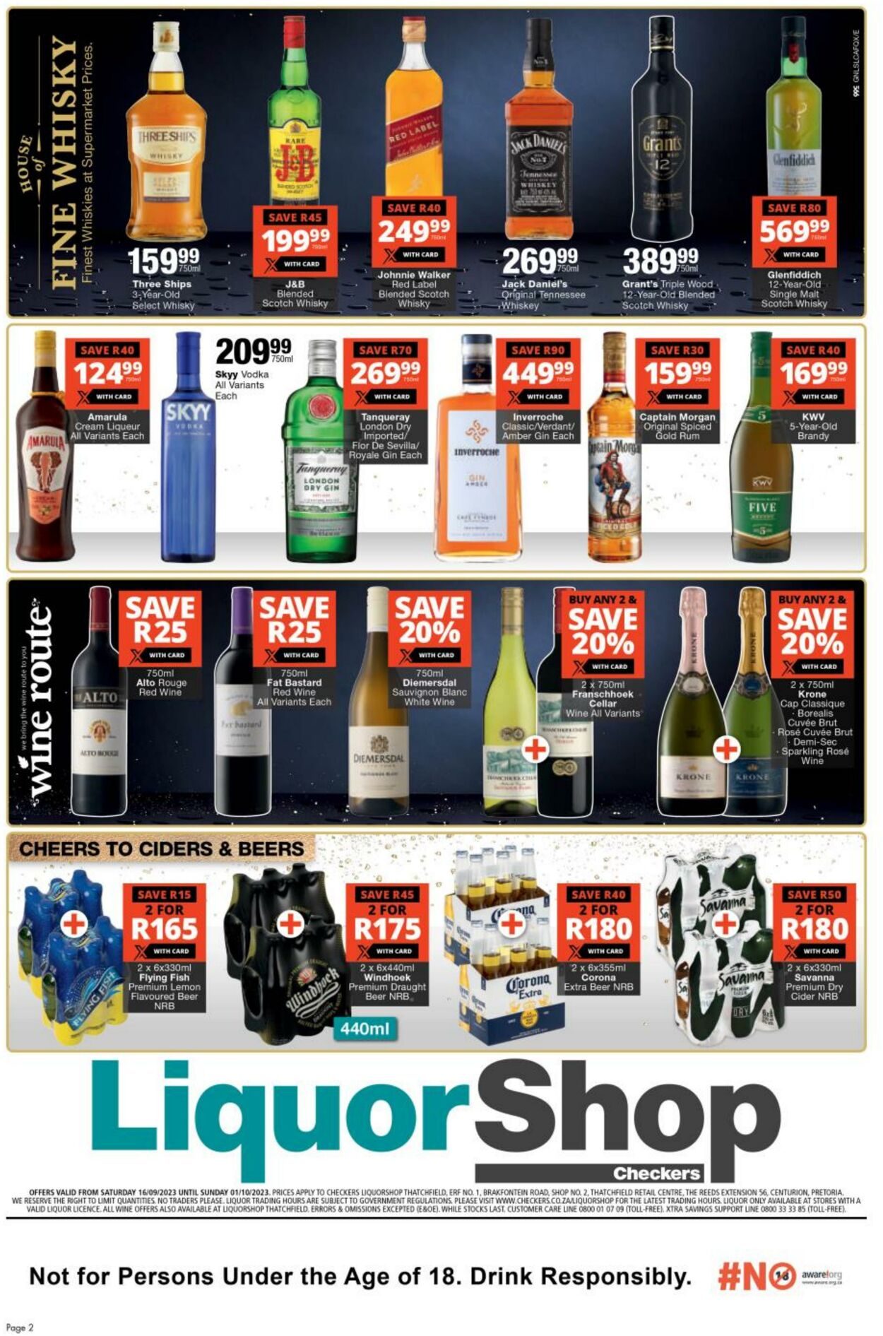 Checkers Promotional Leaflet - Valid from 16.09 to 01.10 - Page nb 2 ...